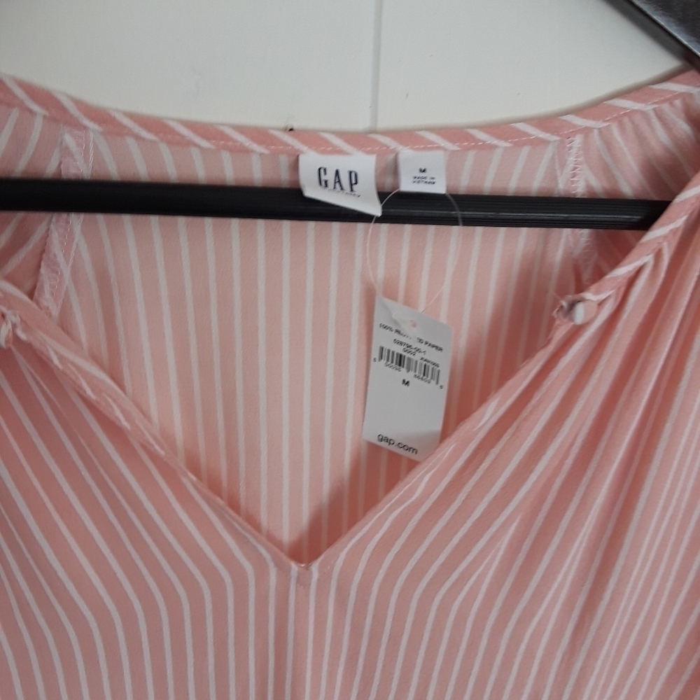 Maternity Stripped Keyhole Longsleeve Viscose Top Size M - Picture 11 of 11